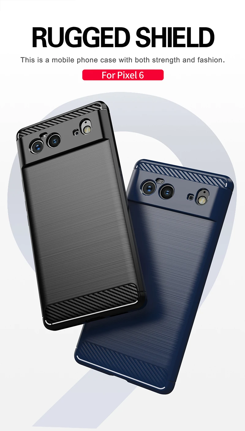 For Google Pixel 6 case Carbon Fiber Soft TPU Mobile Phone Case for Google Pixel 6 Pro ultra Back Cover