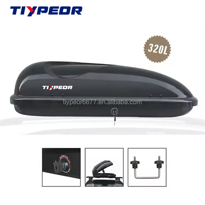 product roof box 320l universal customized color waterproof luggage bag storage top cargo box for universal suv pickup car high quality473-5