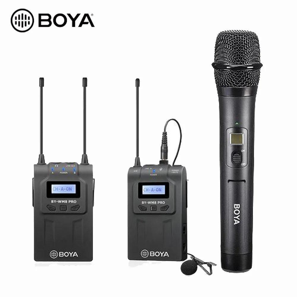 Boya By-wm8 Pro-k4 Kit Uhf Wireless Microphone Mic For Camera News