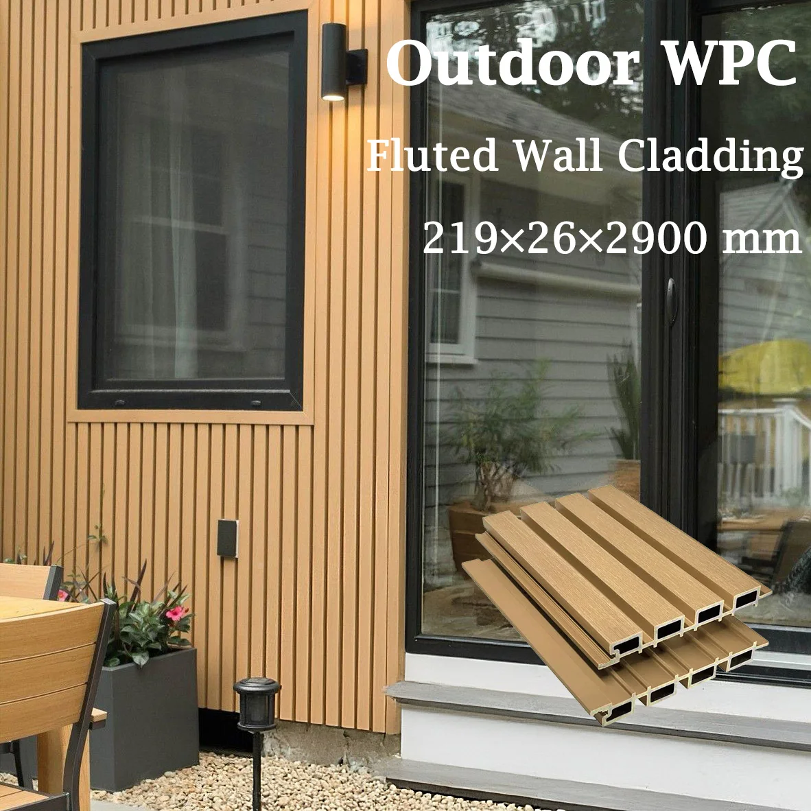 Fluted Wall Panels Siding Cladding Wall Panel WPC Exterior WPC En ...