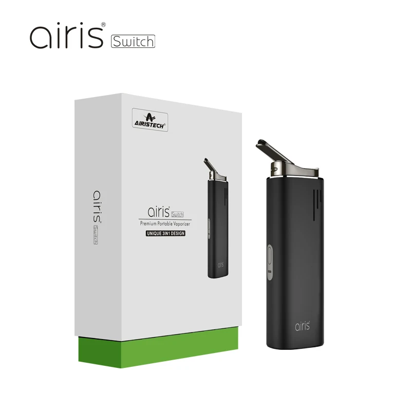 Airistech новый умный 3 в 1 испаритель Airis переключатель 2200 мАч большой емкости батареи подходит для сухой травы/воска/cbd vape pen