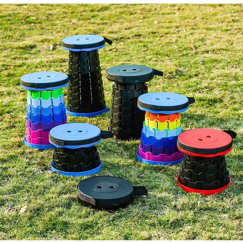 Outdoor Plastic Telescoping Camping Stool Portable Camp Stool Outdoor ...