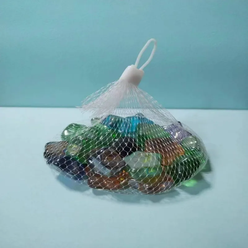Mix Colored Clear Crystal Stone Glass Beads White Green Pebbles for Decoration Aquarium Fish Tank