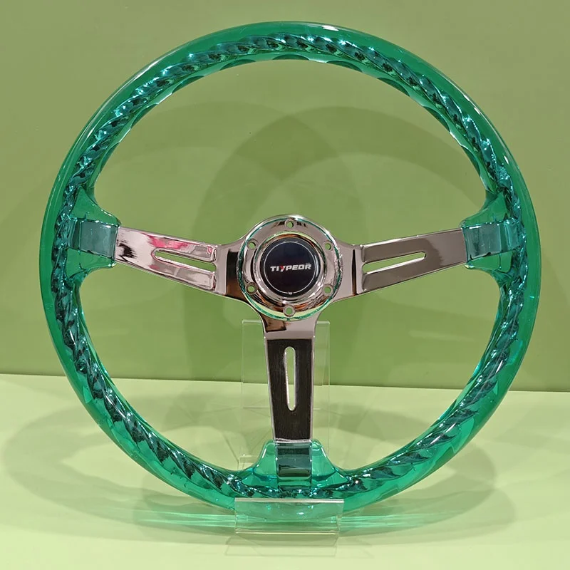 Hitman Sports Design 350mm Crystal Acrylic Twister Steering Wheel