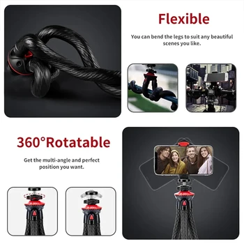 Portable Flexible Octopus Stand for Smartphone Dslr Vlog Tripod for Gopros Camera Cellphone 2 in 1 Tripod Stand product image