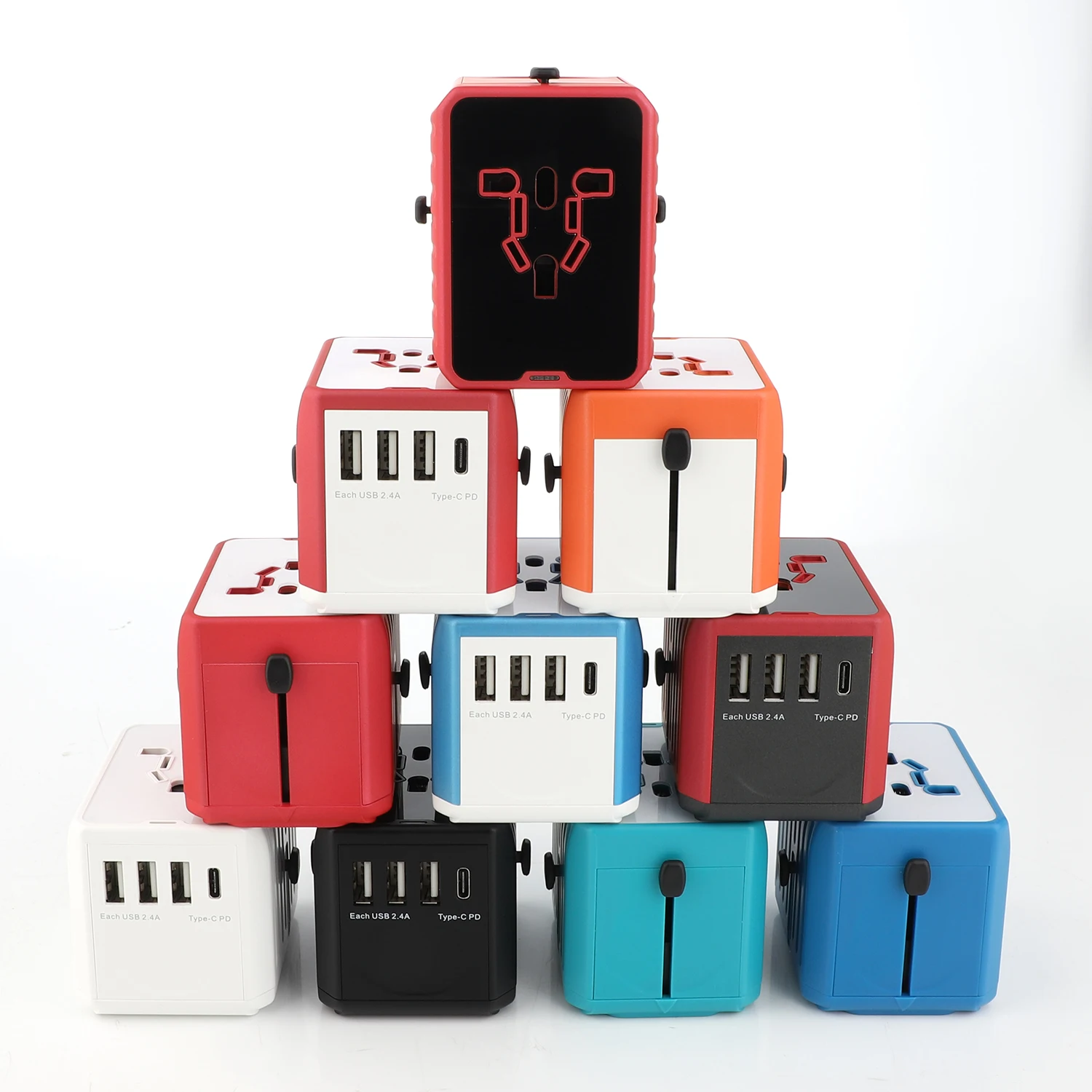 Universal Travel Adapter Type C PD 30 W Plug All in One Travel Adapter Universal World Wide Travel Charger Adapter Plug