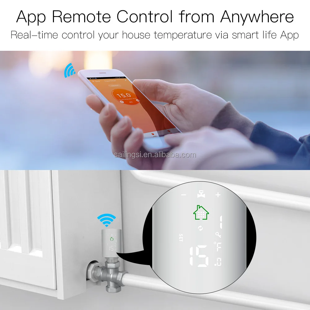 Sls Control Panel SLS Zigbee Smart Touch Panel Thermostat Radiator Valve Temperature ...