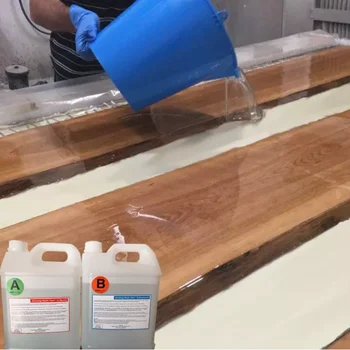 Wholesale Epoxy Resin Table Epoxy Glass Glue Transparent Adhesive Clear Resin For Wood Table Glue Hardener and Epoxy resin