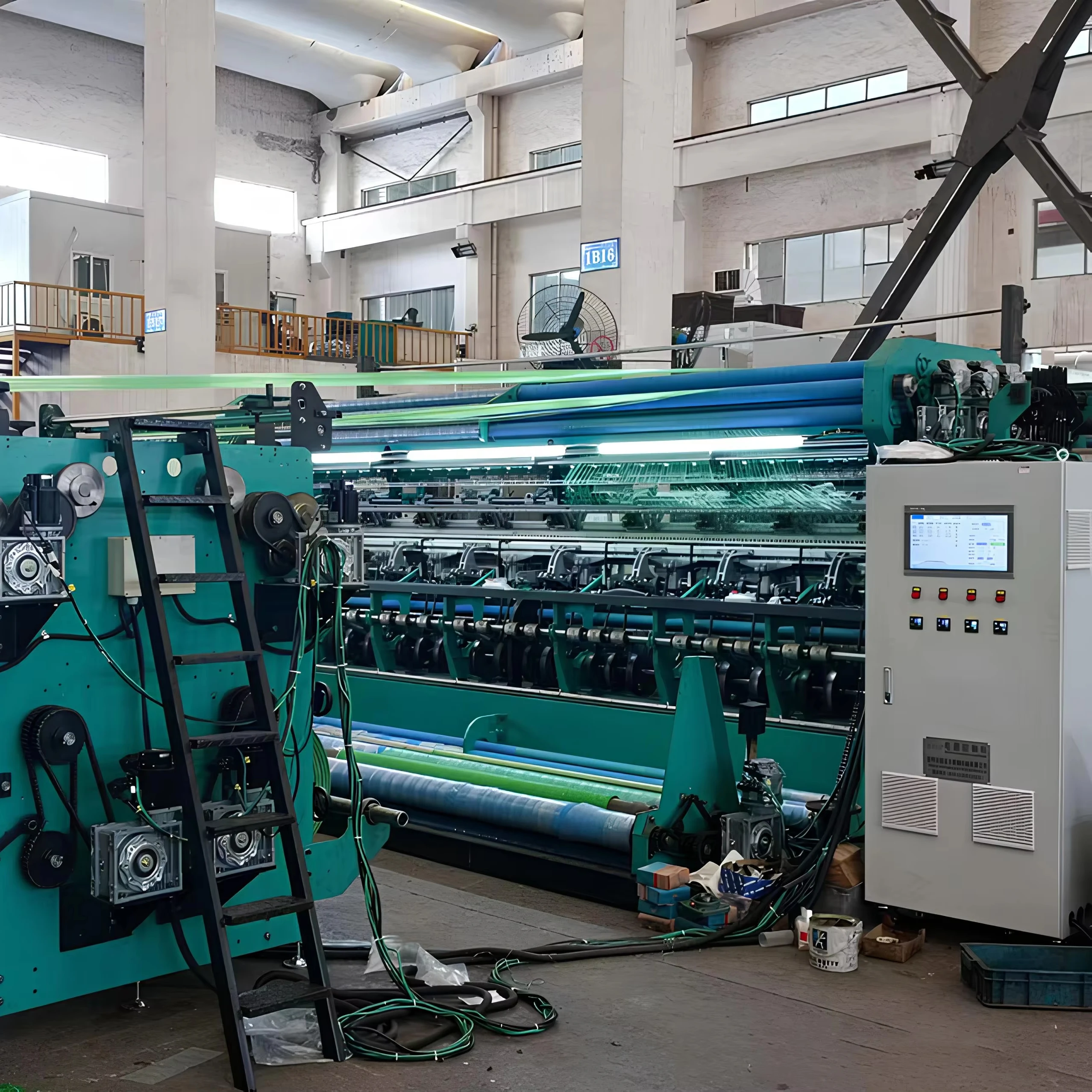 Knotless Net Raschel Warp Knitting Machine Single Needle Bed Shade Net Raschel Warp Knitting Machine