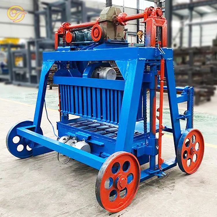Concrete Brick Making Machine with Wheel Mobile Block Produce Line Interlocking Hollow Brick Making Machine