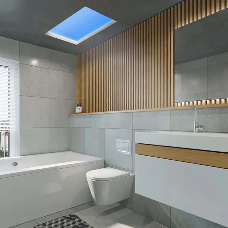 LED Intelligent Blue square Flat Led Panel for Office Lighting Skylight Roof Window Automatic Industrial Living Room