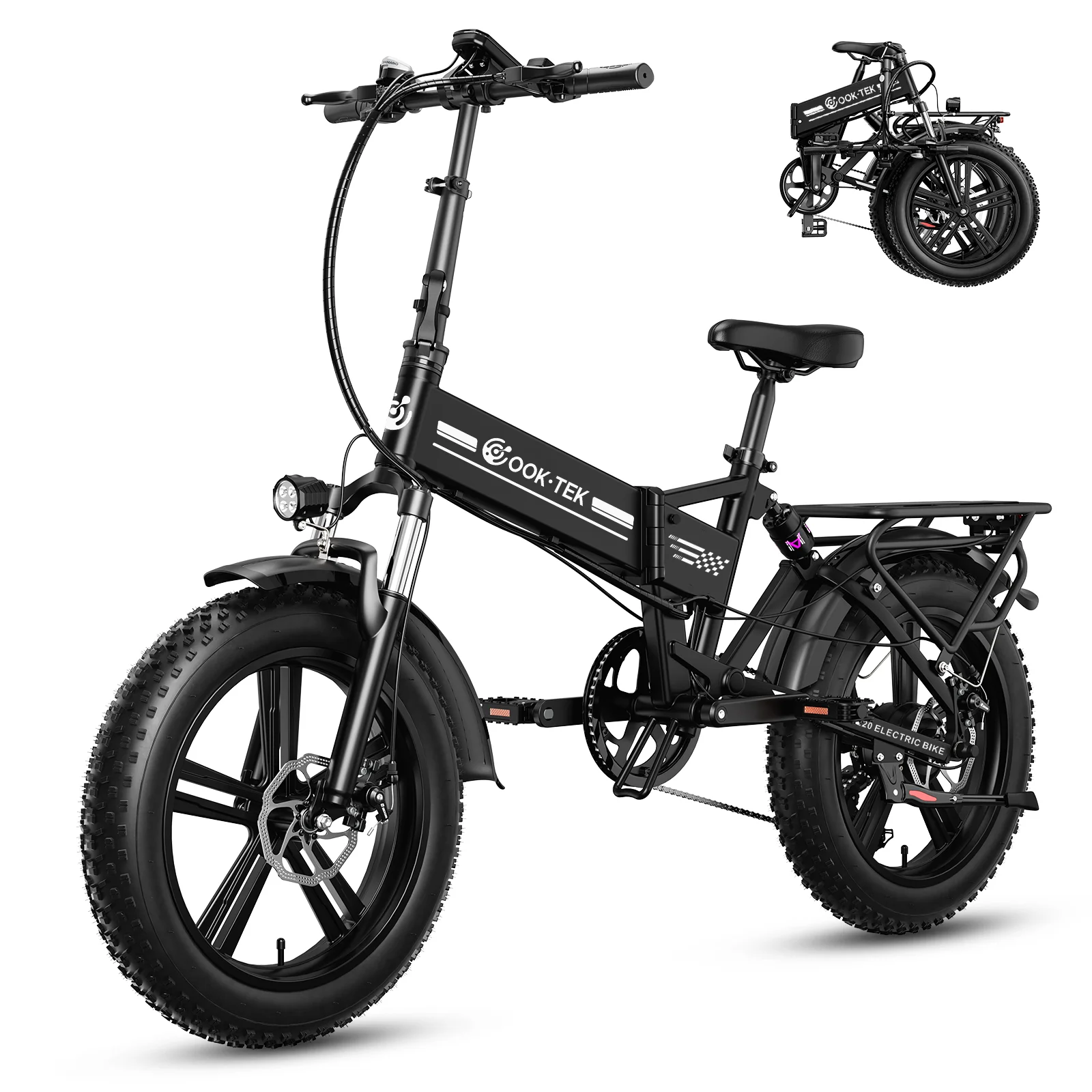 US Drop Shipping 750W 48V12.8AH 20inch Fat Tire Folding Ebike