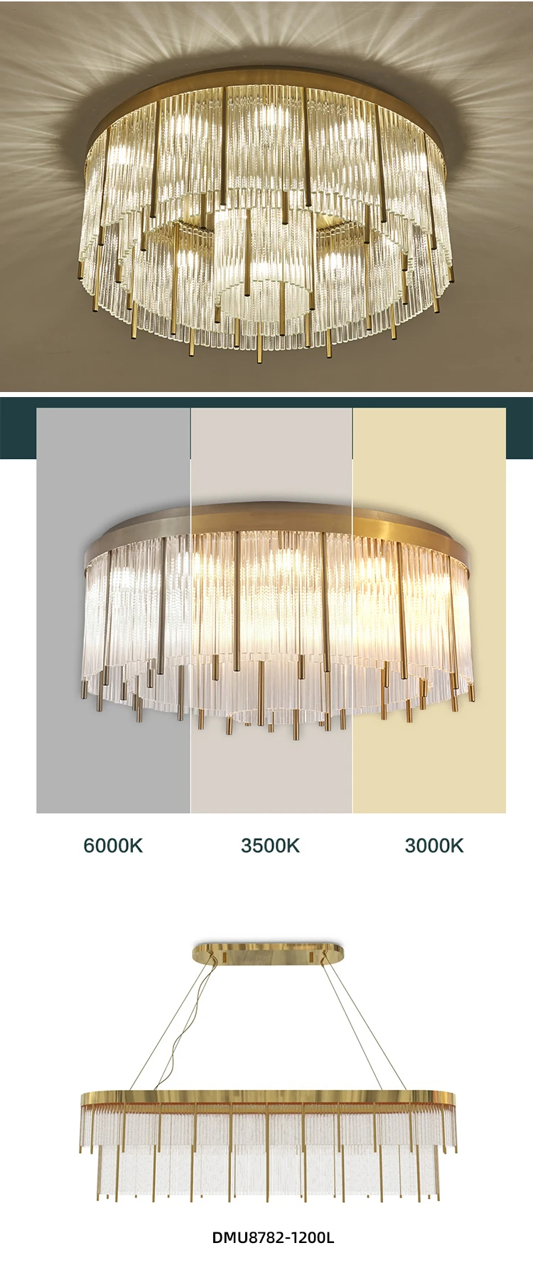 dmu8782 light luxury style indoor decoration lighting custom art frame glass project chandelier -3
