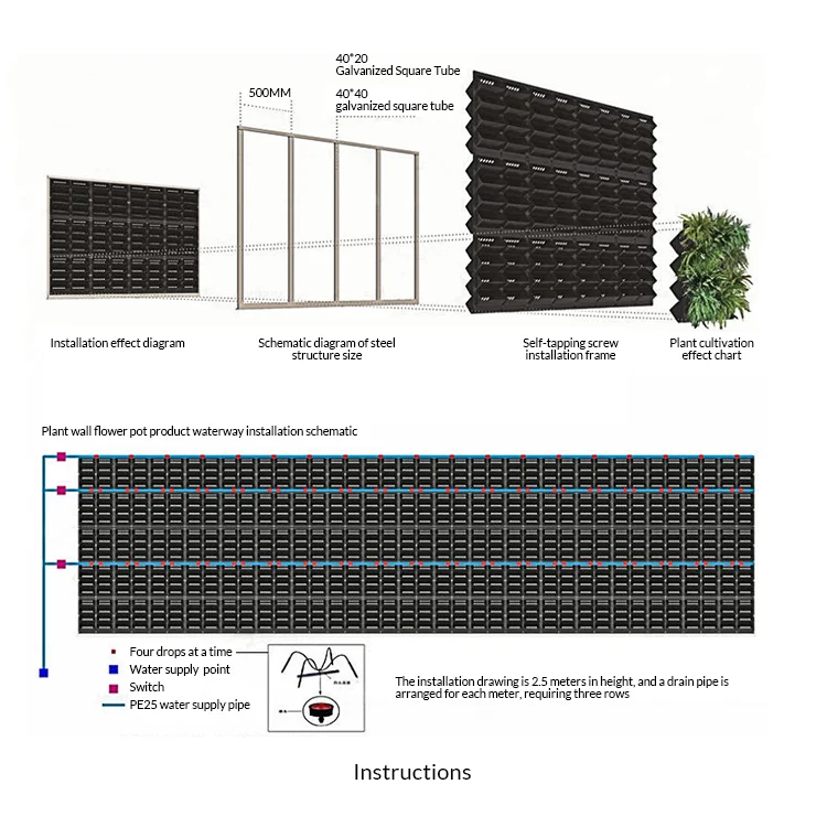
 Современный вертикальный цветочный горшок, набор цветочных горшков, горшок для вертикального сада  