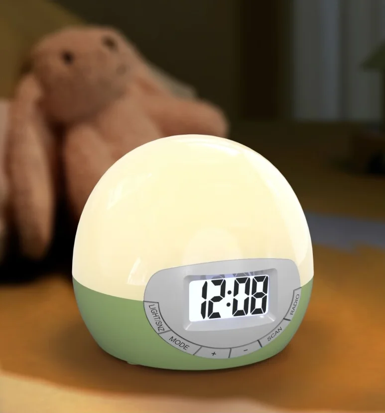 Sunrise Alarm Clock Wake Up Light Kids Hatch Clock Digital Clocks with