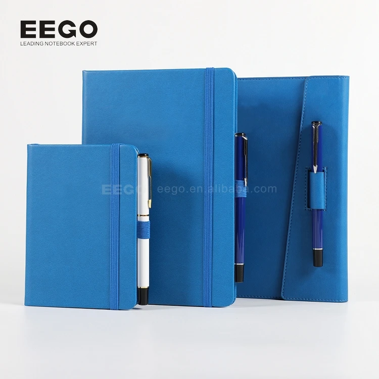 Journals Leather Promotional Pu Meeting Pocket Wholesale Set A5 Gift Personalized Notebook for Students