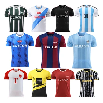 High quality jersey retro soccer football clothes suit comfortable men's football uniform soccer jersey