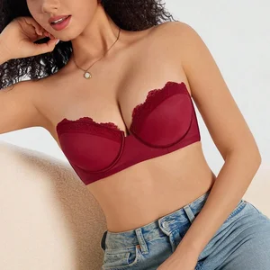 High Duty Convertible Underwire Sexy Push-Up Solid Bra with Breathable Knitted Material and Convertible Straps
