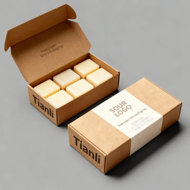 デジタル印刷による高品質カスタム段ボール製スリーブパッケージボックス（固形石鹸用）、ハンドメイド製品にロゴを印刷可能