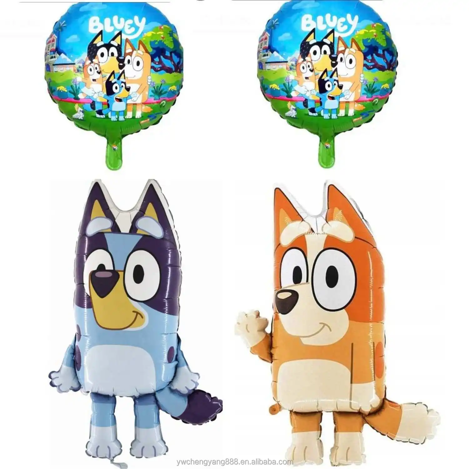 Cy New Cartoon Animation Blueys Bingo Cattle Dog Foil Balloons For Kids ...