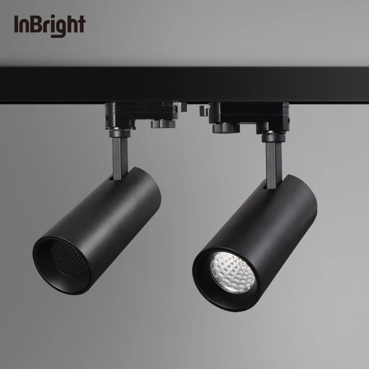 Adjustable COB LED Track Light Rail System 12W 20W 36W Anti Glare Track Spot Light