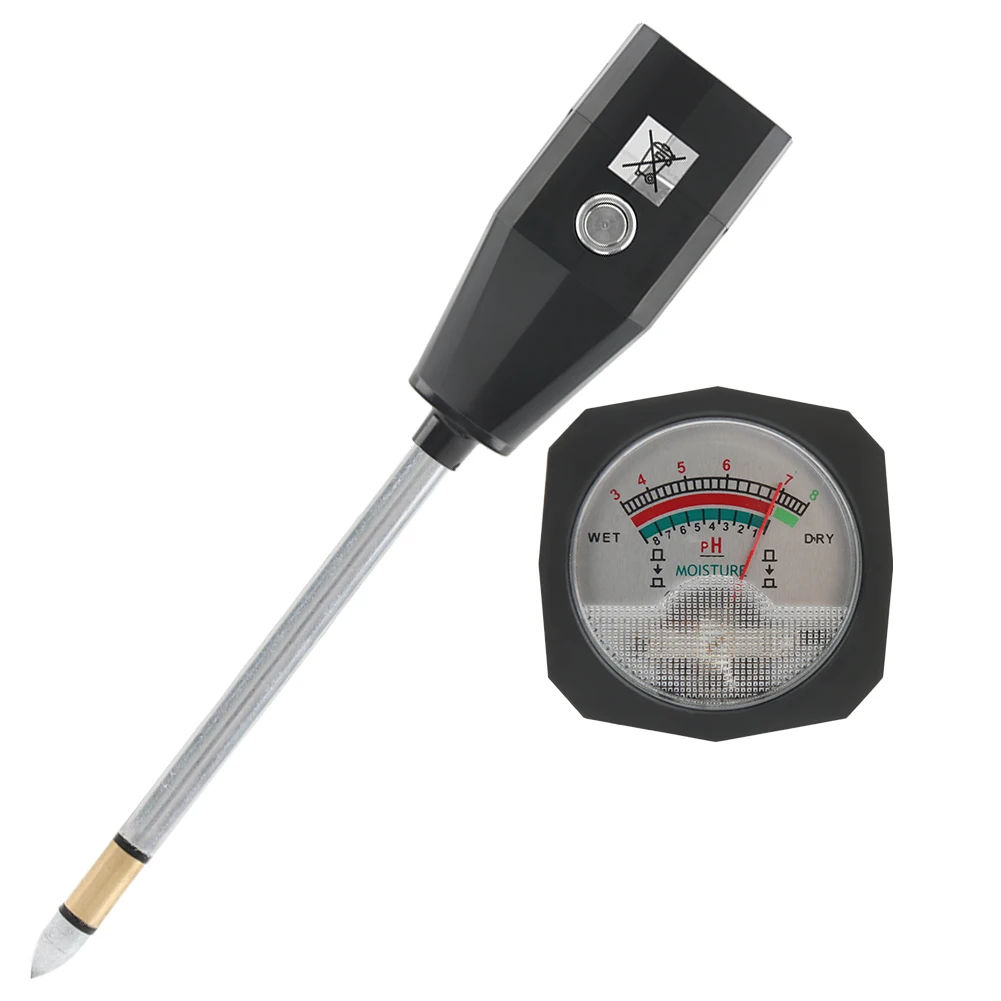 2 in  1 Soil ph and Moisture Meter with  150mm Long Electrode Probe