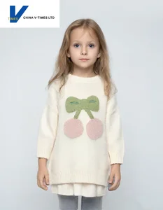 China-V-Times 2026 Girls' Casual Knitted Vest New Children's Sweater for Spring and Autumn Stylish Baby Clothing