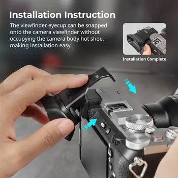 For SMALLRIG A7CII A7CR Camera Viewfinder Eyecup Soft Silicone Eye Cup Small Lanyard Improves Shooting Stability Action detail image