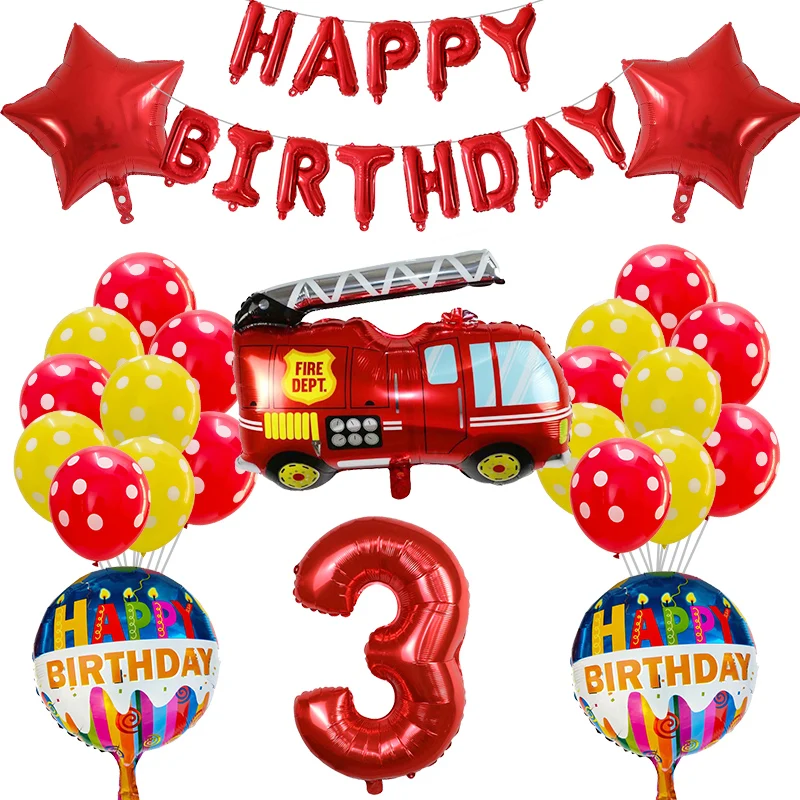 Ballons En Forme De Camion De Pompier Pour Enfants Jouets Pour Fete D Anniversaire Theme De Transport Banderoles Decoration Pour Joyeux Anniversaire Pieces Buy Jouets Pour Enfants Decoration De Fournitures De Fete D Anniversaire De Transport Ballons