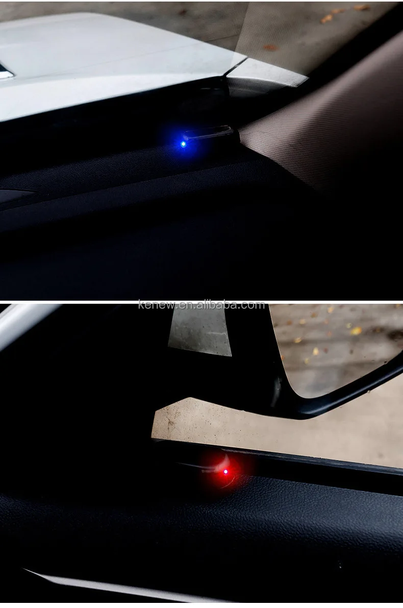 Car Security Light Solar Powered Simulated Dummy Alarm Wireless Warning