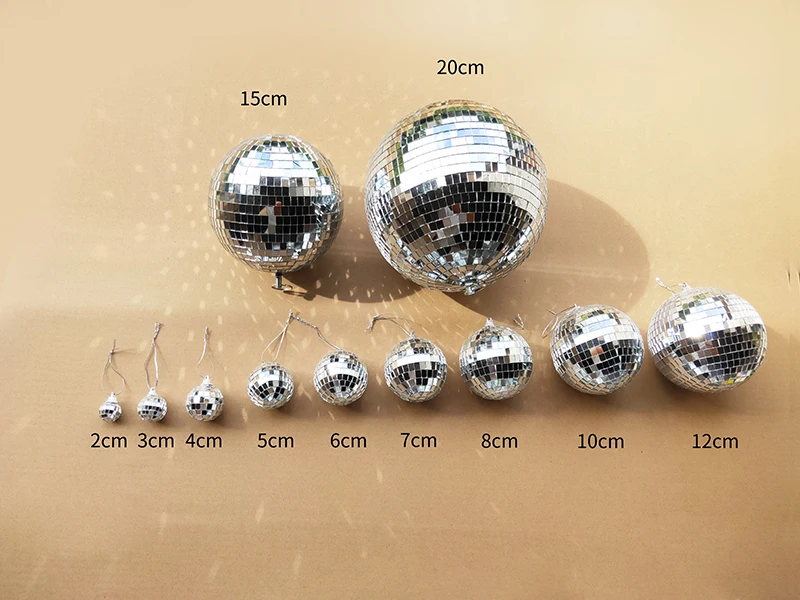 New Year Easter Mini Disco Ball Christmas Tree Hanging Mirror Glass