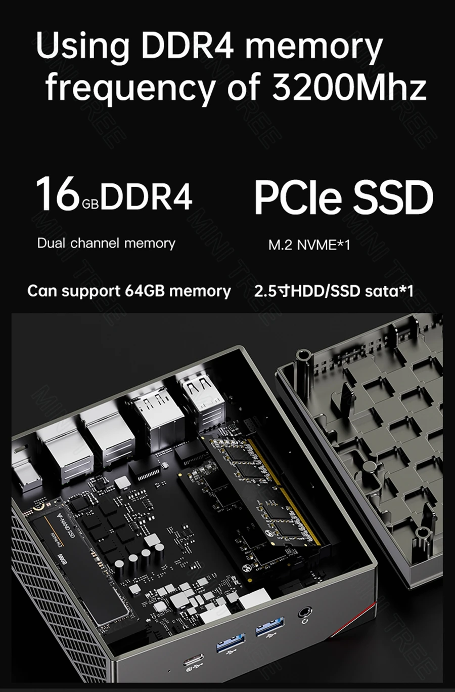 Amd 5800u Miniyper HP8 PC Mini AMD Ryzen 7, CPU 5800U 16GB