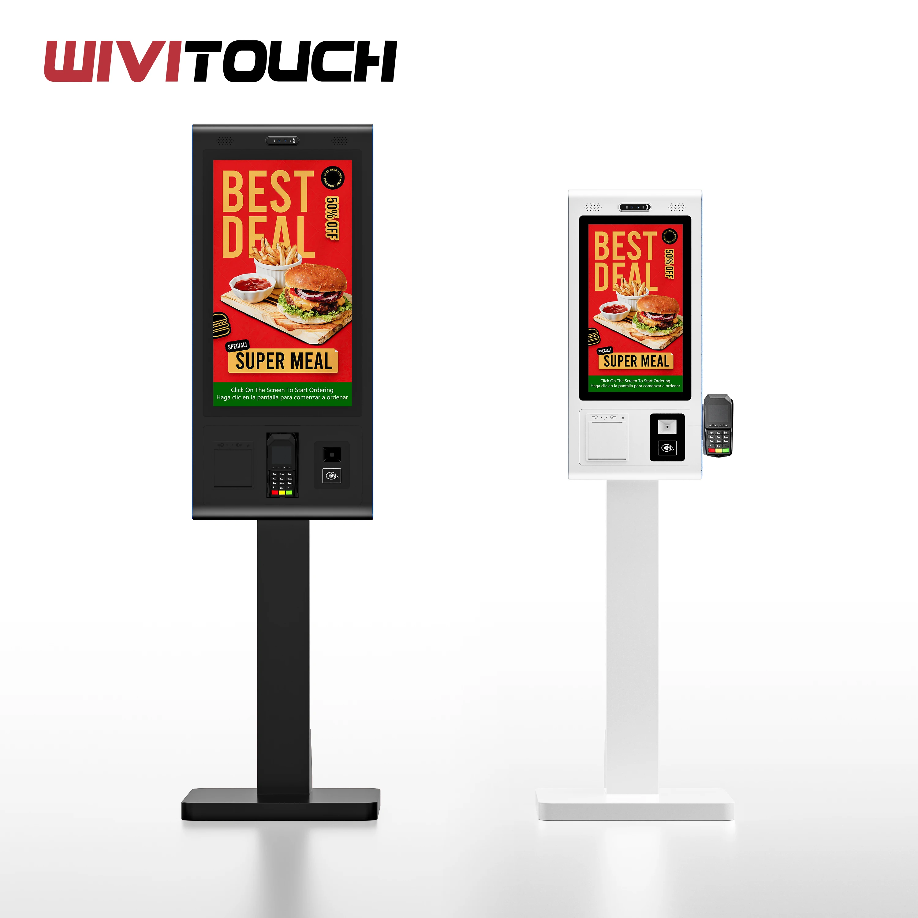 Android Self Service Touch Screen Ticketing Parking Machine McDonald Kiosk Self Ordering Kiosk Food Order Payment Kiosks