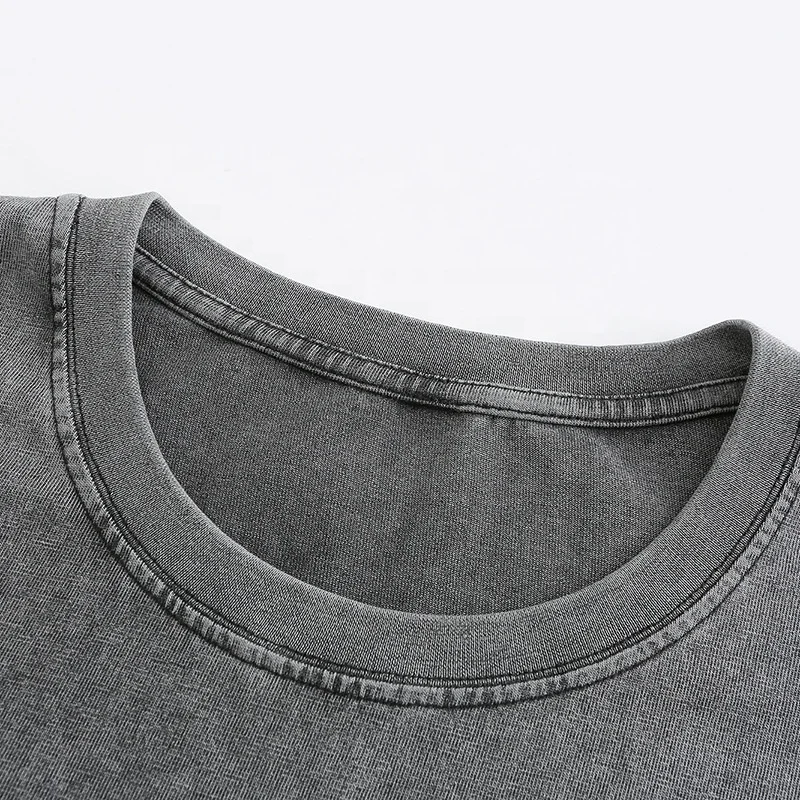 Custom Design Unisex Vintage Washed Tshirt Wholesale 280 GSM Heavy Cotton Jersey Oversized T Shirt Women