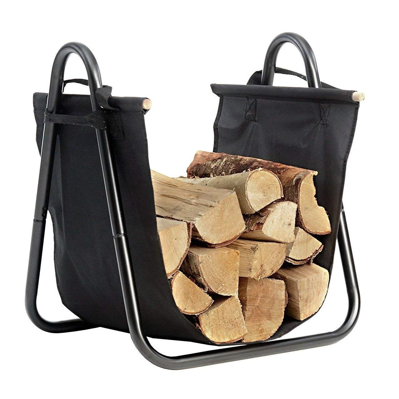 Firewood Log Rack Carrier Canvas Tote Indoor Heavy Duty Storage Fireplace Holder