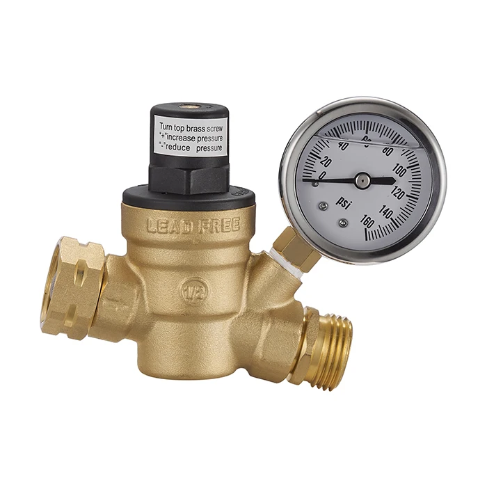 Lead Free Brass Adjustable Hydraulic Pressure Reducing Valve  For Caravans Home Use BJ44007
