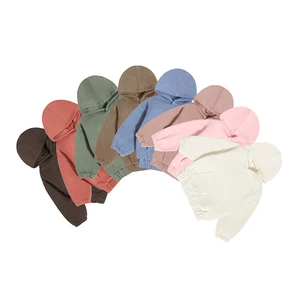 2026 Future Trendy Kids Clothing Custom Embroidery Toddler Hooded Sweatshirt Cotton Infant Pullover Hoodie Kids Long Sleeve Tops