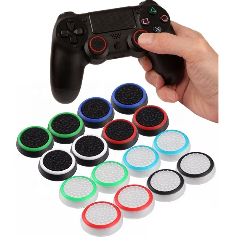 4Pcs Joystick Thumb Stick Grip Caps Button Cover For PS4 Xbox One Controller 
