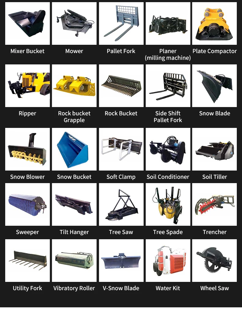 Best Selling Diesel Mini Skid Steer Loader Skid Steer Loader Plate