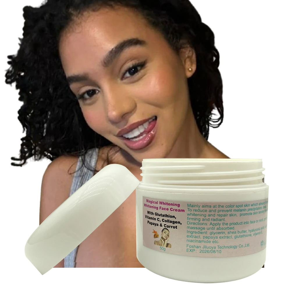 Organic Collagen Face Cream Lotion Gluta Carrot Papaya Magic Whitening Glow Vitamin C Brightening Anti-aging Smooth Firming