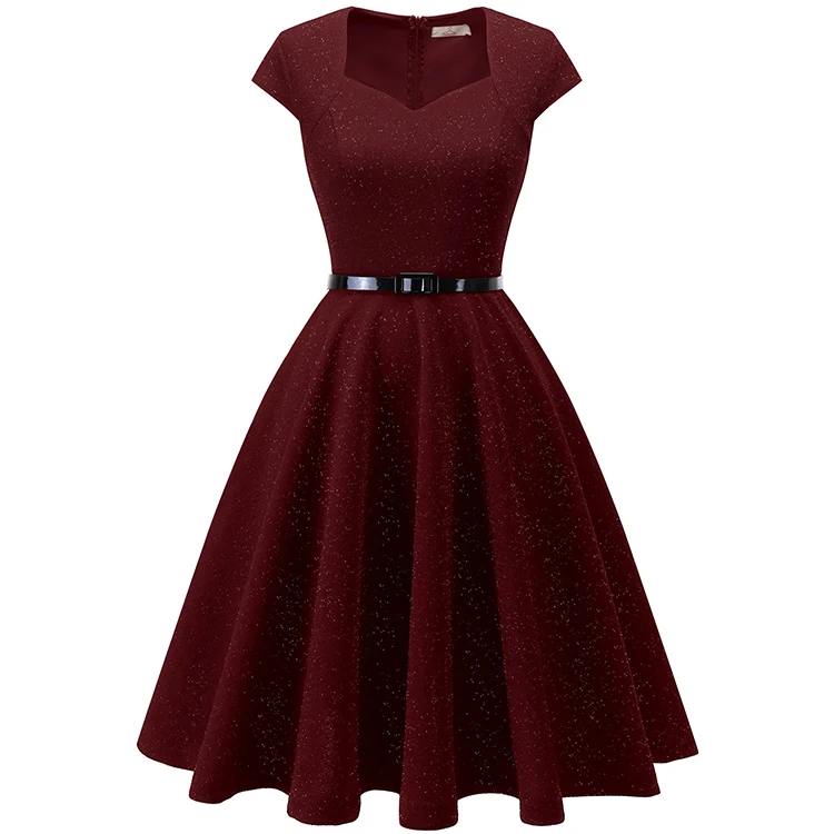 Vestido Vintage Elegante Para Mujer,Vestido Informal De Corte En  A,Borgoña,1950 - Buy Borgoña Vestido,1950 Vestidos Vintage,Elegante Vestido  Para Las Mujeres Product on Alibaba.com
