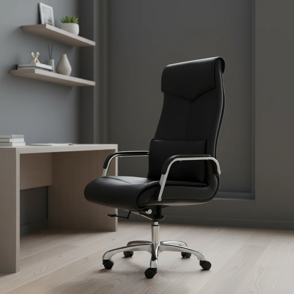 Modern Ergonomic Adjustable Steel Frame PVC Leather Executive Office Chair for Home Office 3