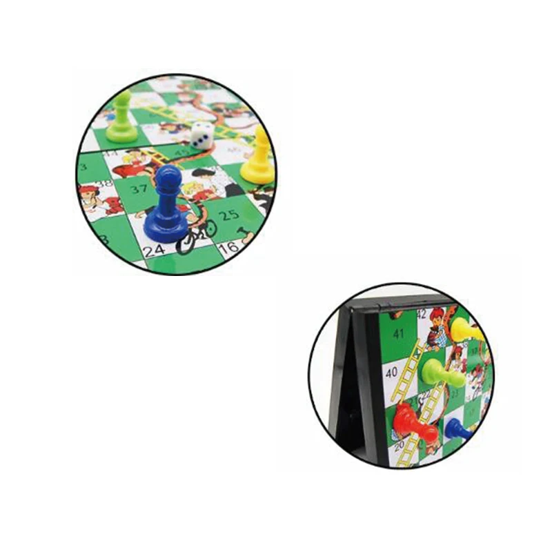 Детские развивающие игрушки магнетизм большая коробка змеи и лестницы шахматы развлекательные игры шахматы настольные игры для ребенка