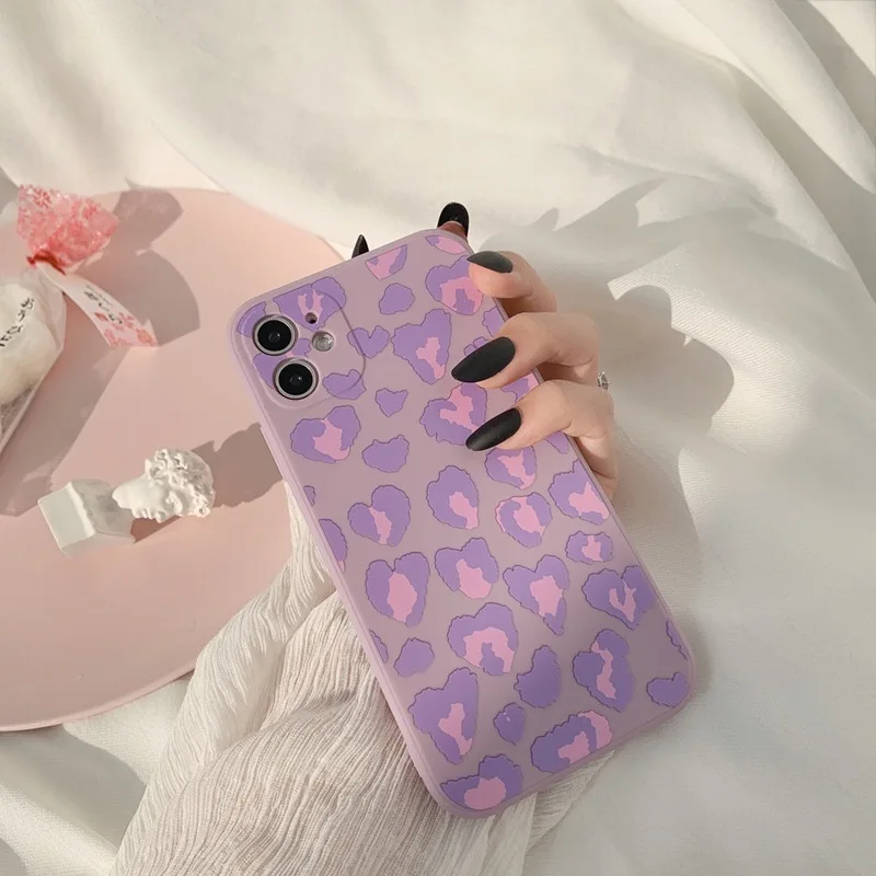 For Iphone 12 Phone Leopard Phone Cases Back Cover Girl Style Cool Purple Design For Iphone 12 Pro Max Mobile Phone Buy For Iphone 12 Pro Max Mobile Phone For Iphone 12 Phone Leopard
