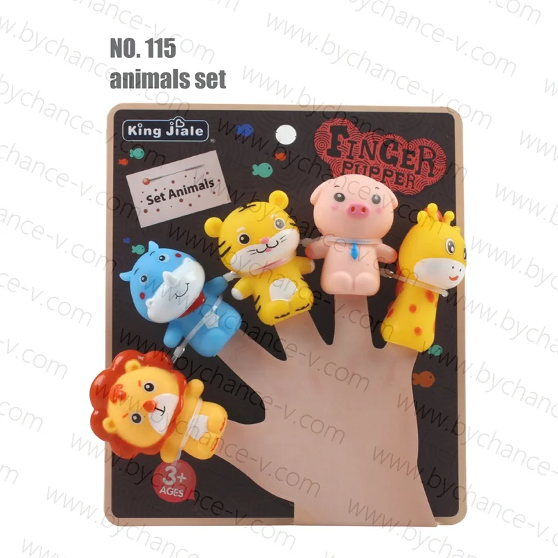 Игрушки для сна малышей пластиковые Мультяшные животные динозавры пальчиковые куклы Лидер продаж семейные игры Интерактивная игрушка родителей и