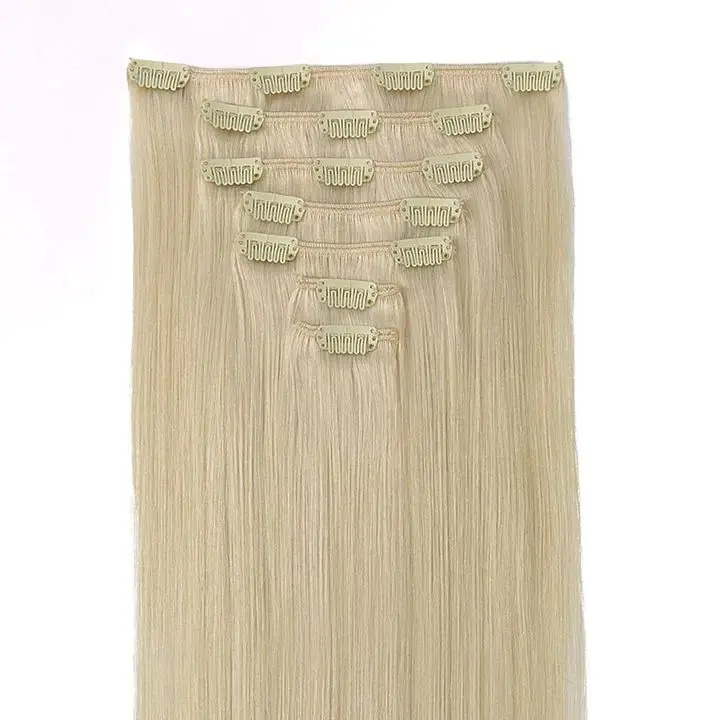 Top Quality Clip Ins Human Hair Extensions European Russian Clip In ...