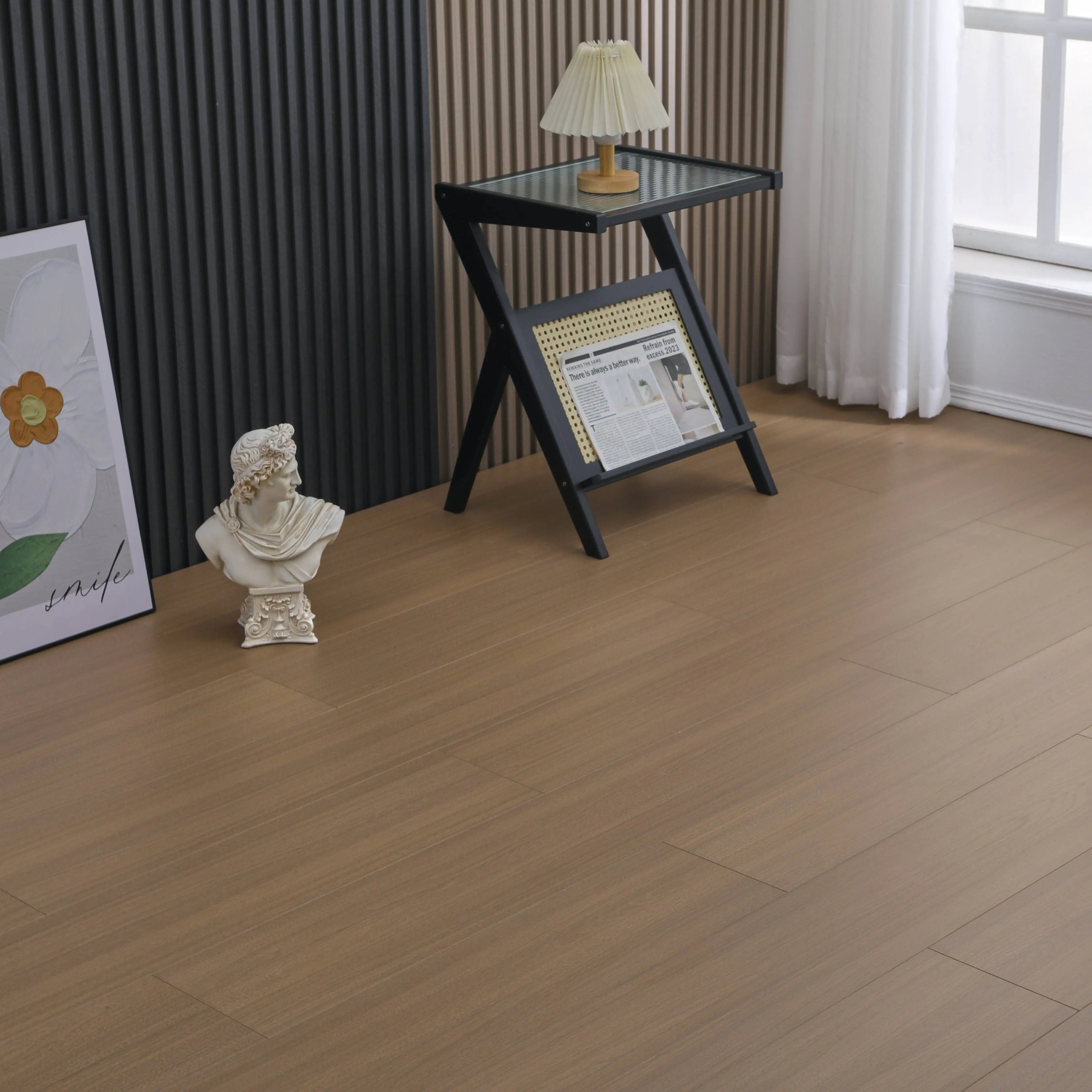 Brown Household Solid Wood Composite Flooring Waterproof Wear-resistant Texture clear Environmental protection