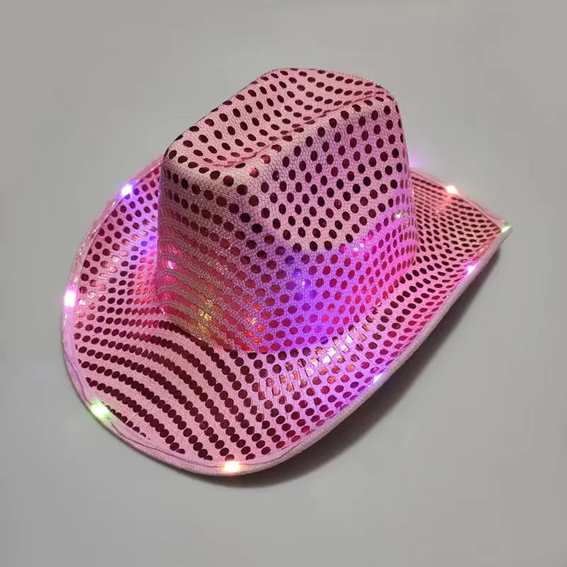 Sequin Light Up Led Cowboy Hat Light Up Cowboy Hat Glow Club Party