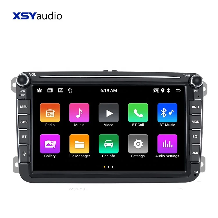 CPU Android Car DVD Player Android Auto Car Stereo Made in China 8227L 8 Inch 16GB for VW Polo Passat Golf Mk4 Android 11 System