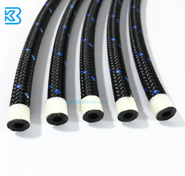 Performance An8 8an Black Nylon Stainless Steel Braided Ptfe E85 Oil Cooler Gas Fuel Lines Hose 6792